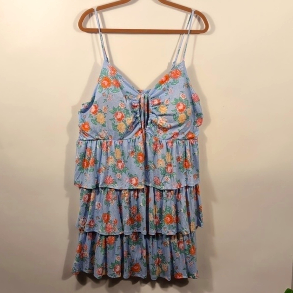 No boundaries flirty floral blue dress Size 3XL - Picture 4 of 12